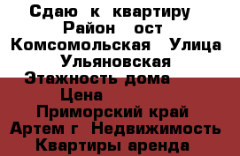Сдаю 2к. квартиру › Район ­ ост. Комсомольская › Улица ­ Ульяновская › Этажность дома ­ 5 › Цена ­ 16 000 - Приморский край, Артем г. Недвижимость » Квартиры аренда   